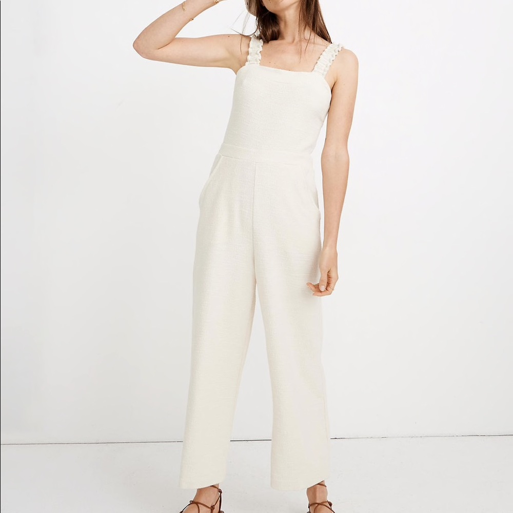 Madewell Texture & Thread Ruffle-Strap Jumpsuit